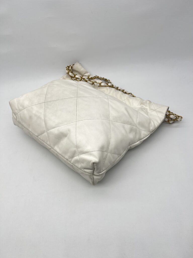 Chanel C22 Small Lambskin White GHW