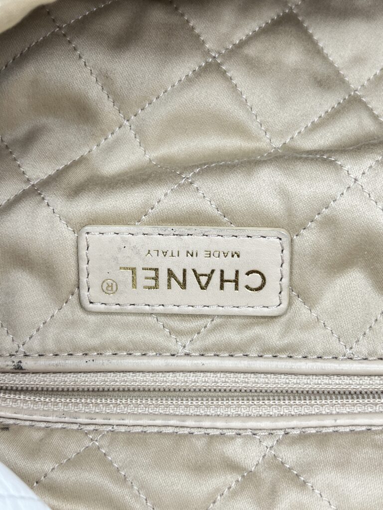 Chanel C22 Small Lambskin White GHW