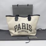 Balenciaga Cities Paris Jumbo Tote Canvas White Black