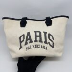 Balenciaga Cities Paris Jumbo Tote Canvas White Black