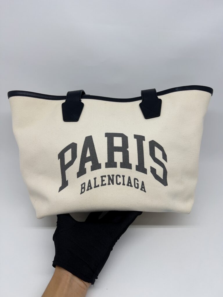 Balenciaga Cities Paris Jumbo Tote Canvas White Black