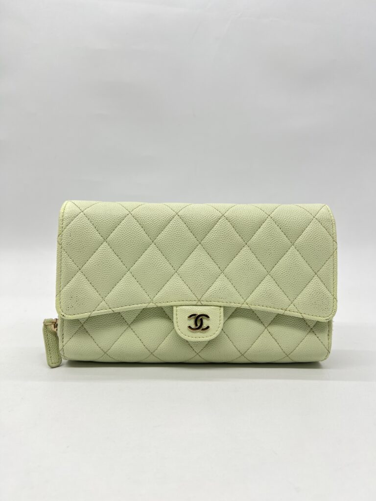 Chanel WOC Caviar Mint Green LGHW