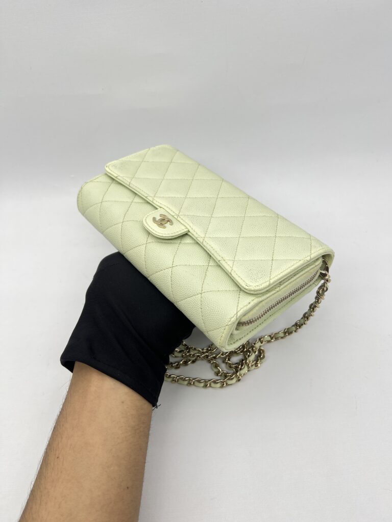 Chanel WOC Caviar Mint Green LGHW