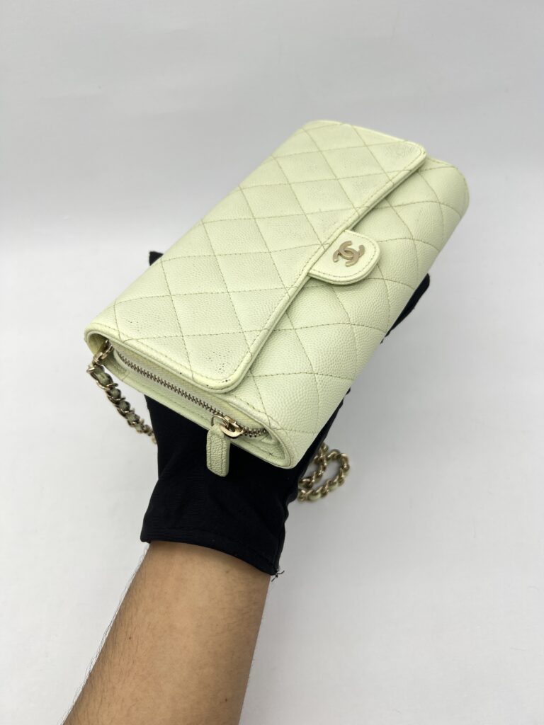 Chanel WOC Caviar Mint Green LGHW