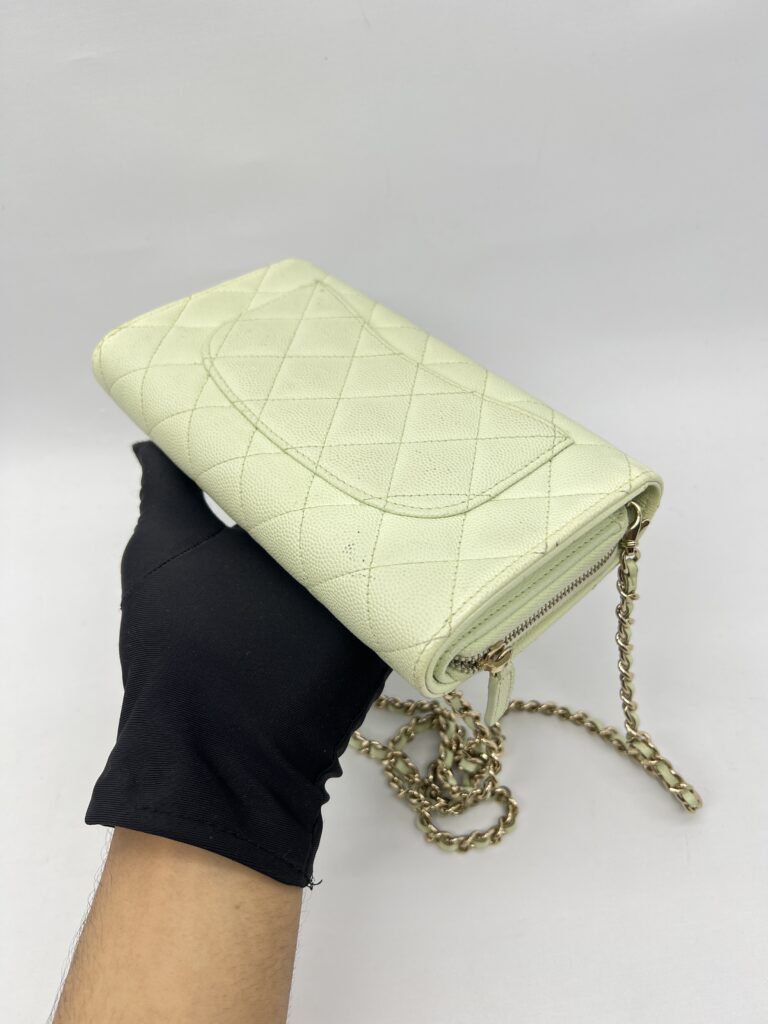Chanel WOC Caviar Mint Green LGHW