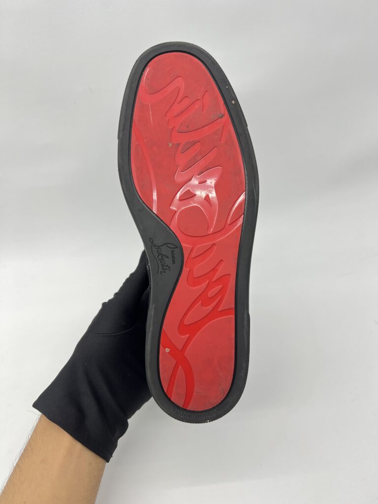 Christian Louboutin Louis Junior Suede Glitter Black