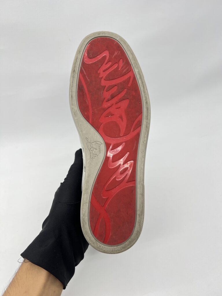 Christian Louboutin Louis Junior Spikes Suede Grey
