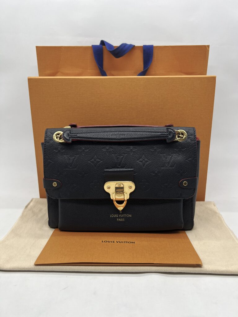 Louis Vuitton Vavin PM Monogram Empreinte Marine Rouge GHW