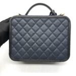 Chanel Filigree Vanity Caviar Navy Black GHW