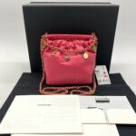 Chanel Small Bucket Chain Lambskin Pink Fuchsia GHW