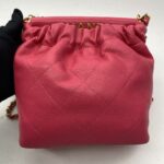 Chanel Small Bucket Chain Lambskin Pink Fuchsia GHW