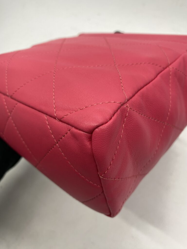 Chanel Small Bucket Chain Lambskin Pink Fuchsia GHW