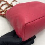 Chanel Small Bucket Chain Lambskin Pink Fuchsia GHW