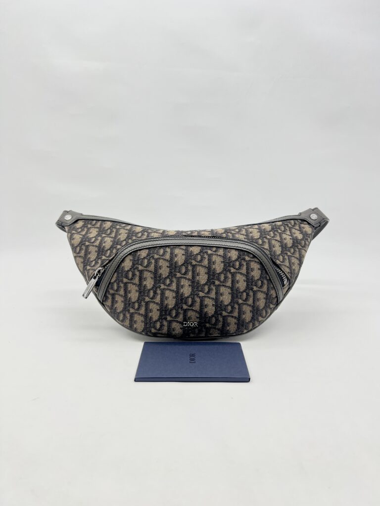 Dior Belt Bag Oblique Brown Grey