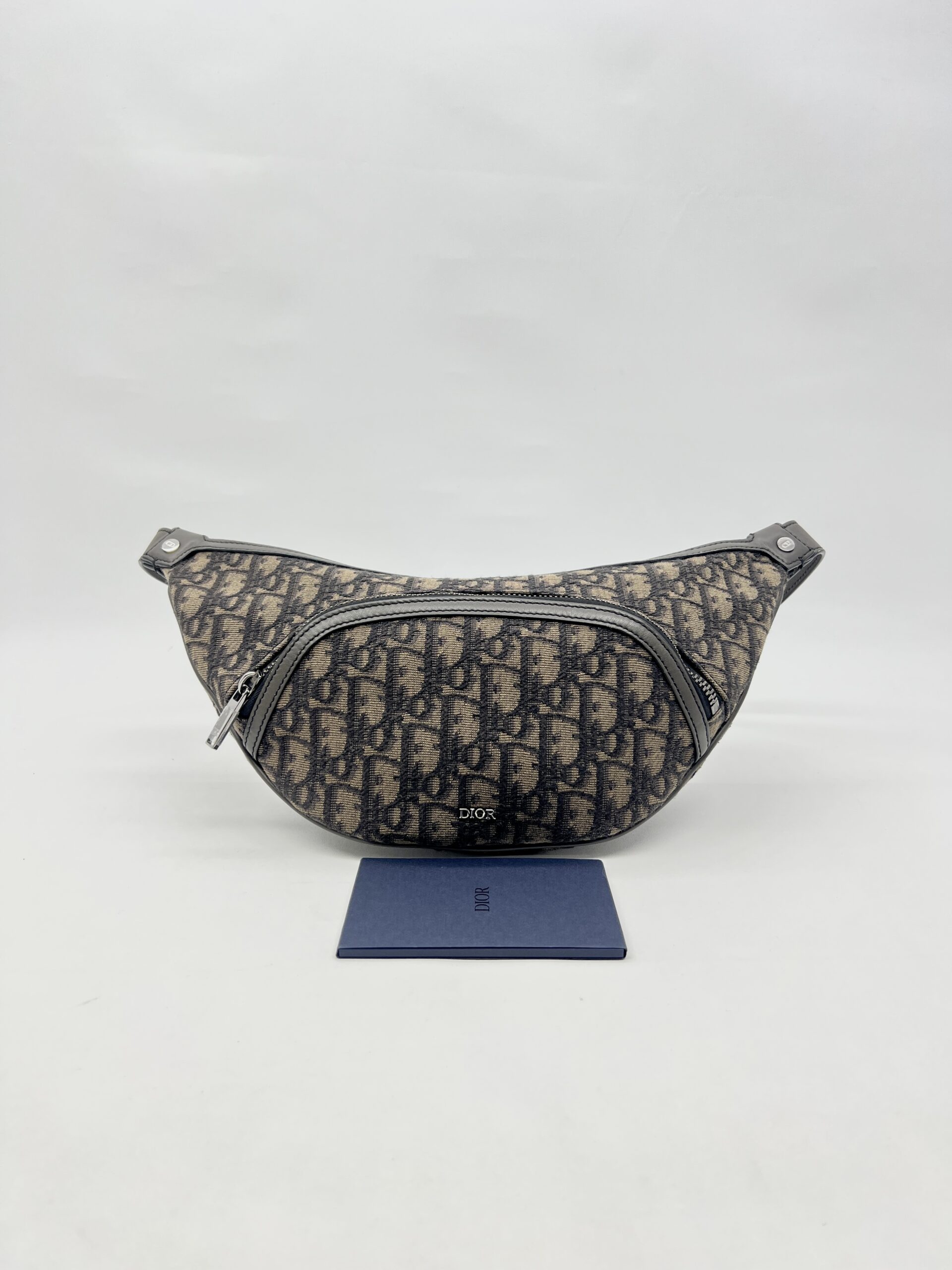 Dior Belt Bag Oblique Brown Grey