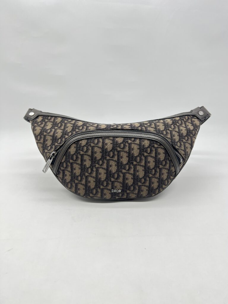 Dior Belt Bag Oblique Brown Grey