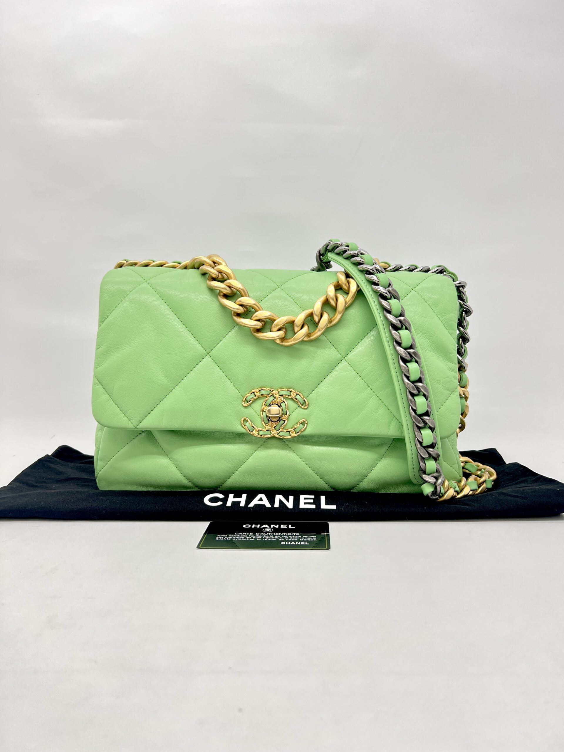 Chanel C19 Large Lambskin Green