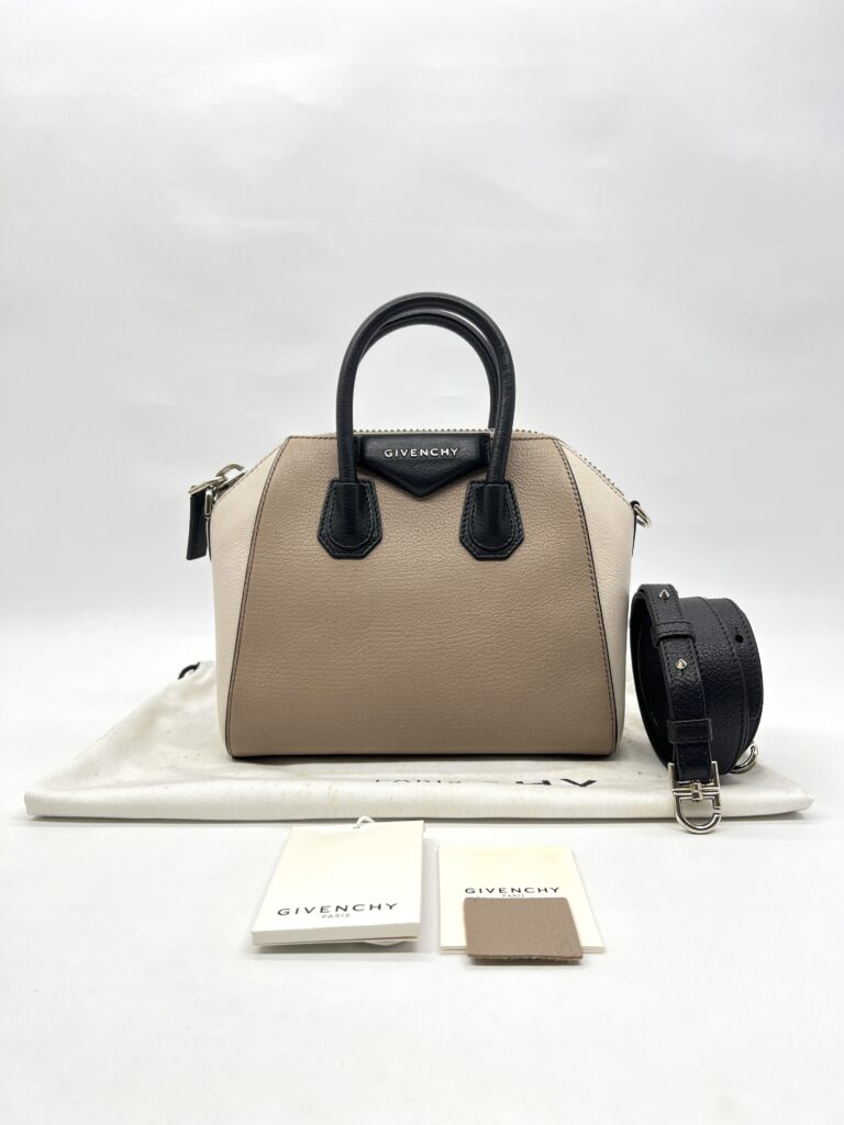 Givenchy Mini Antigona Beige Linen Multicolor SHW