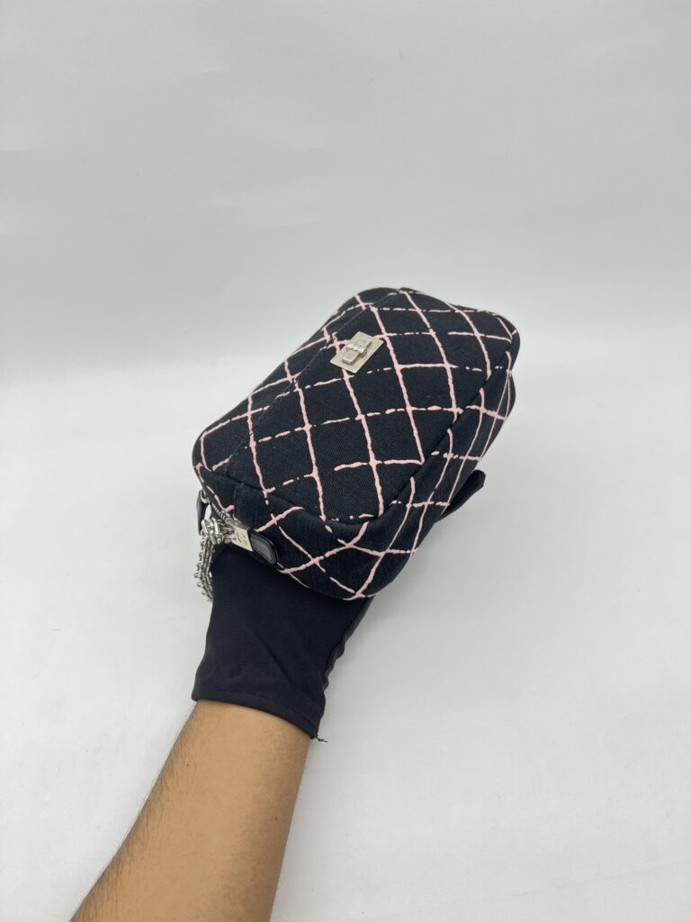 Chanel Reissue Camera Bag Jersey Black Pink