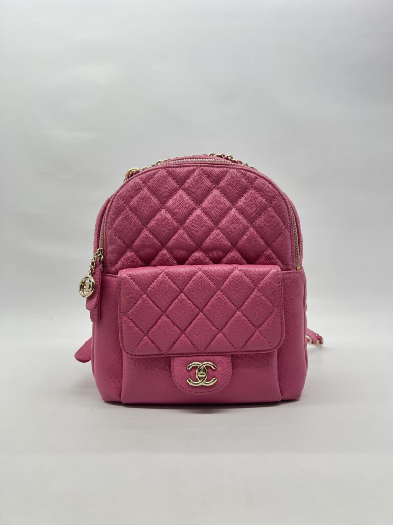 Chanel CC Day Backpack Caviar Pink GHW