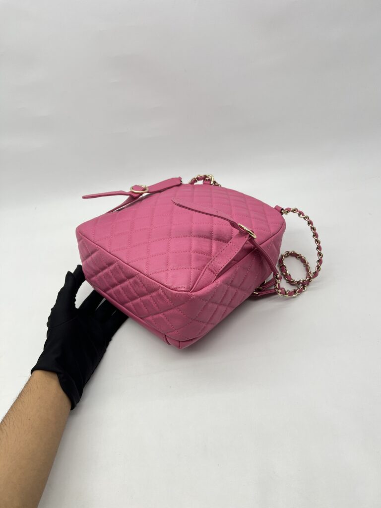 Chanel CC Day Backpack Caviar Pink GHW