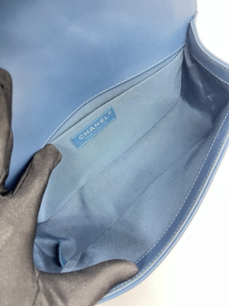 Chanel Boy 25 Lambskin Blue RHW