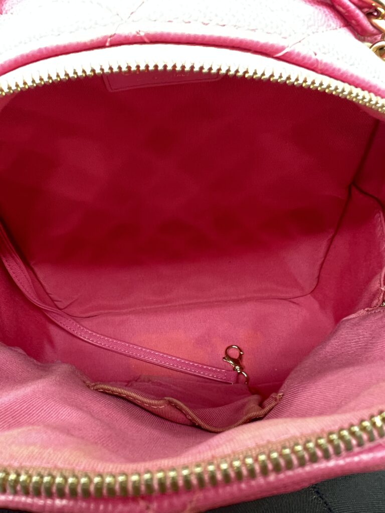 Chanel CC Day Backpack Caviar Pink GHW