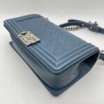 Chanel Boy 25 Lambskin Blue RHW