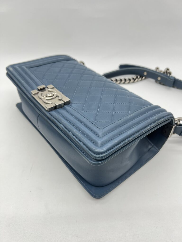 Chanel Boy 25 Lambskin Blue RHW