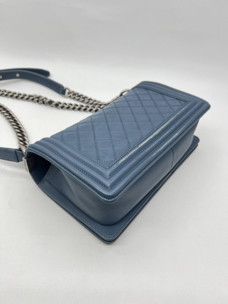 Chanel Boy 25 Lambskin Blue RHW