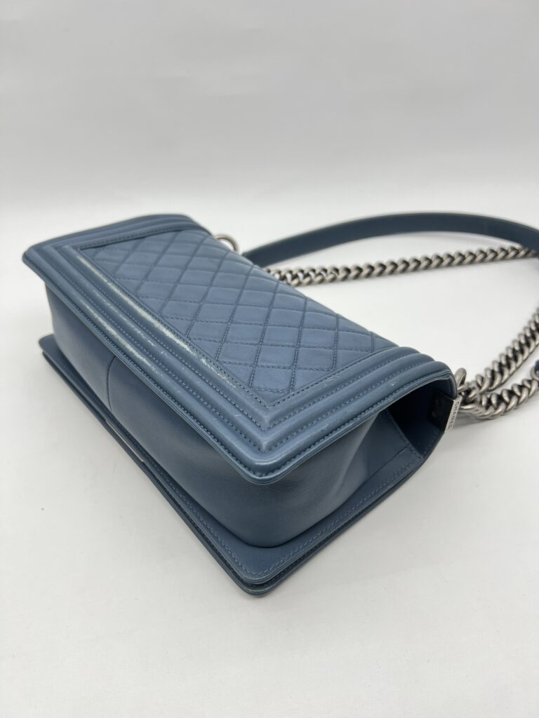 Chanel Boy 25 Lambskin Blue RHW