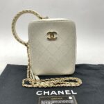 Chanel Vertical Camera Case White LGHW