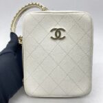 Chanel Vertical Camera Case White LGHW