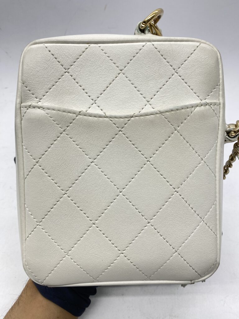Chanel Vertical Camera Case White LGHW