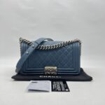 Chanel Boy 25 Lambskin Blue RHW