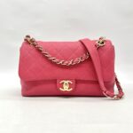 Chanel City Walk Flap Bag Caviar Pink GHW