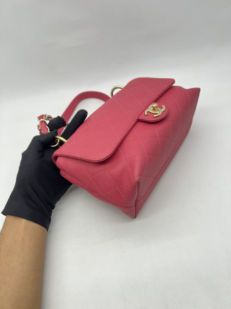 Chanel City Walk Flap Bag Caviar Pink GHW