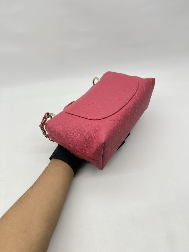 Chanel City Walk Flap Bag Caviar Pink GHW