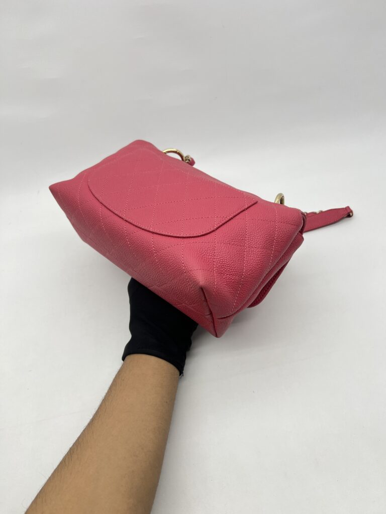 Chanel City Walk Flap Bag Caviar Pink GHW
