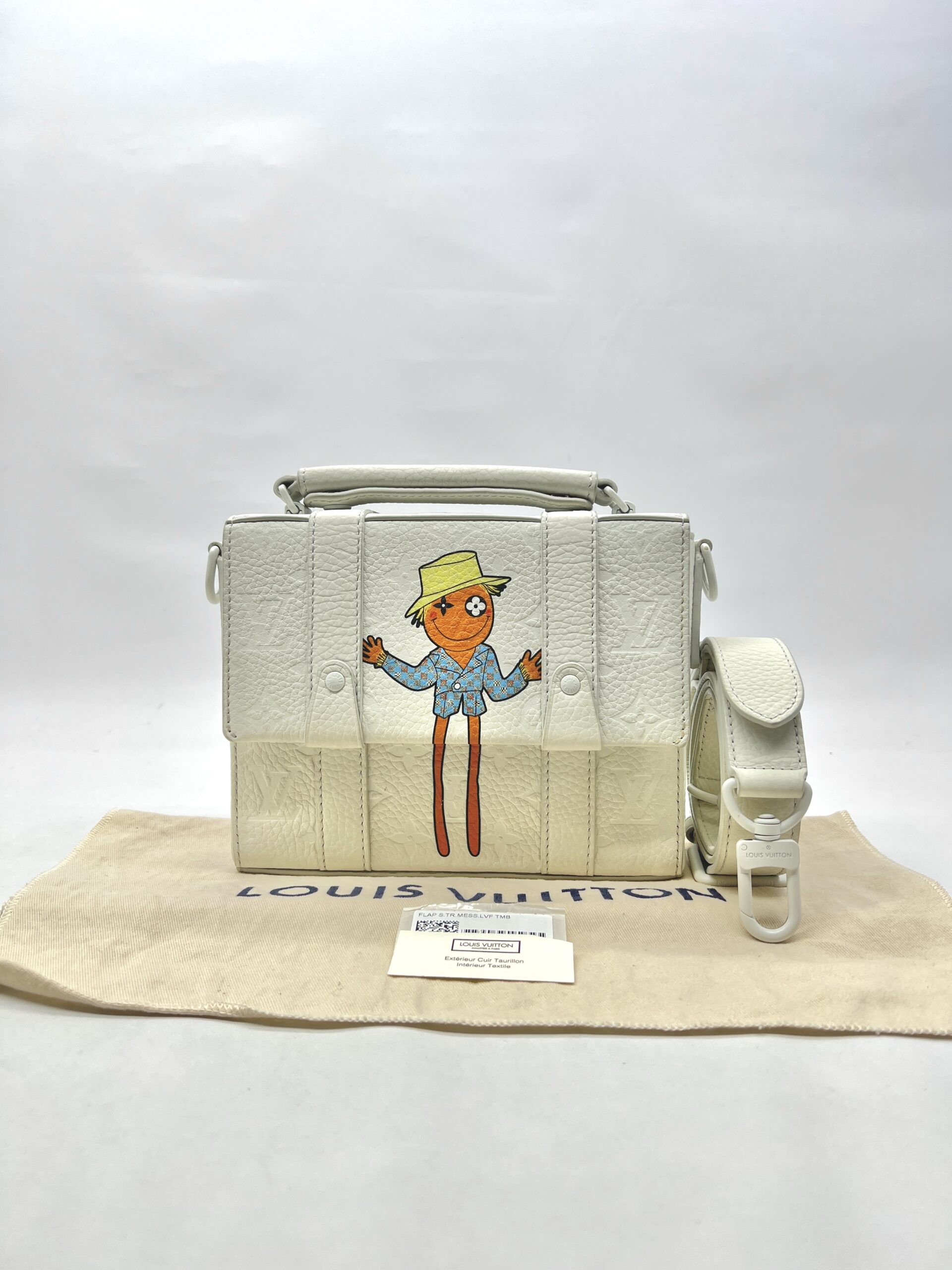 Louis Vuitton Flap Soft Trunk LV Friends Leather White