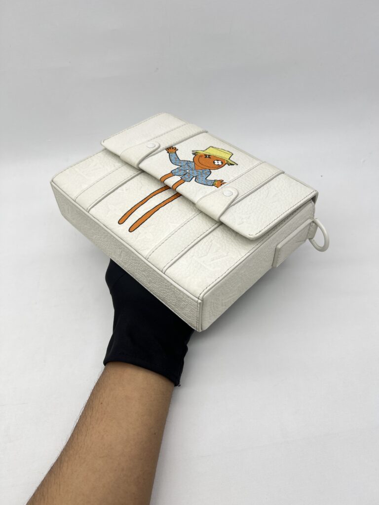 Louis Vuitton Flap Soft Trunk LV Friends Leather White