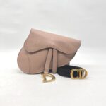 Dior Saddle Belt/Sling Grained Dusty Pink