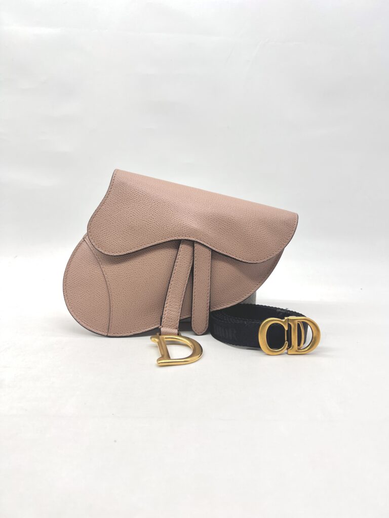 Dior Saddle Belt/Sling Grained Dusty Pink