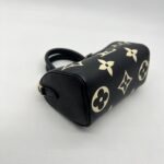 Louis Vitton Nano Speedy Monogram Empreinte Black Beige GHW