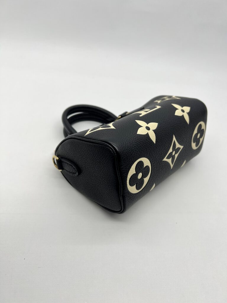 Louis Vitton Nano Speedy Monogram Empreinte Black Beige GHW