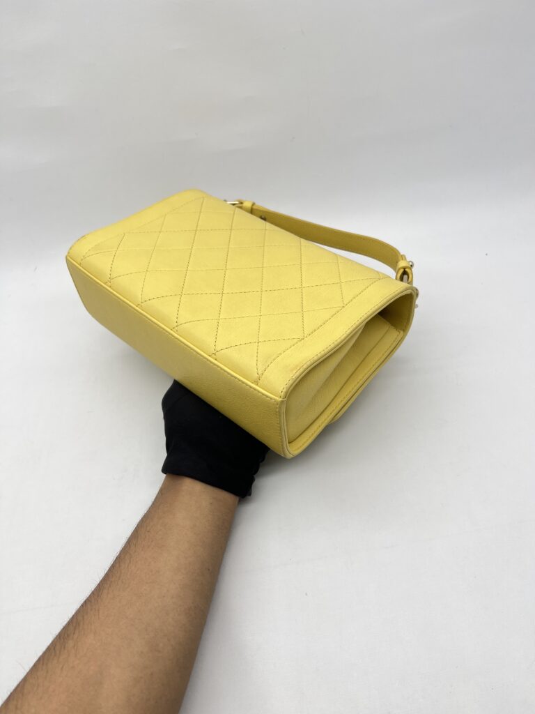 Chanel Medium Label Chick Yellow GHW