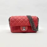 Chanel Multi Chain Flap Bag Red
