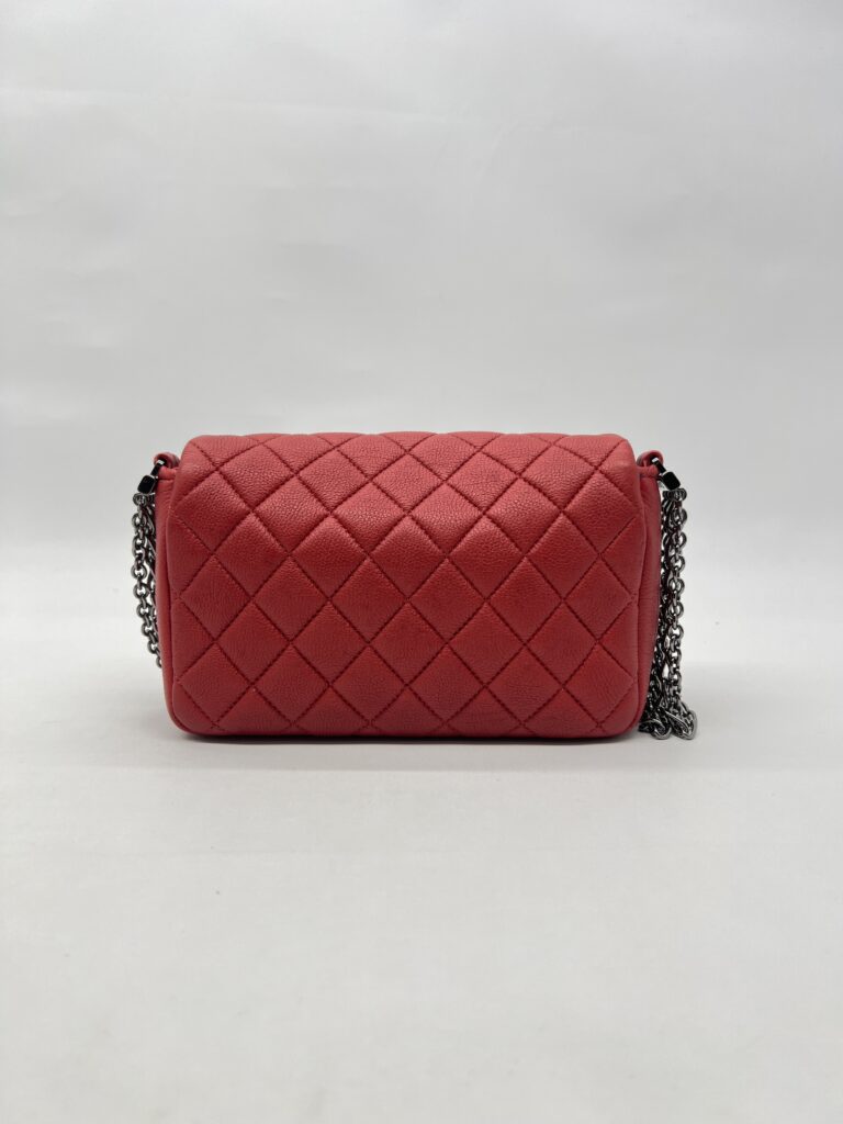 Chanel Multi Chain Flap Bag Red