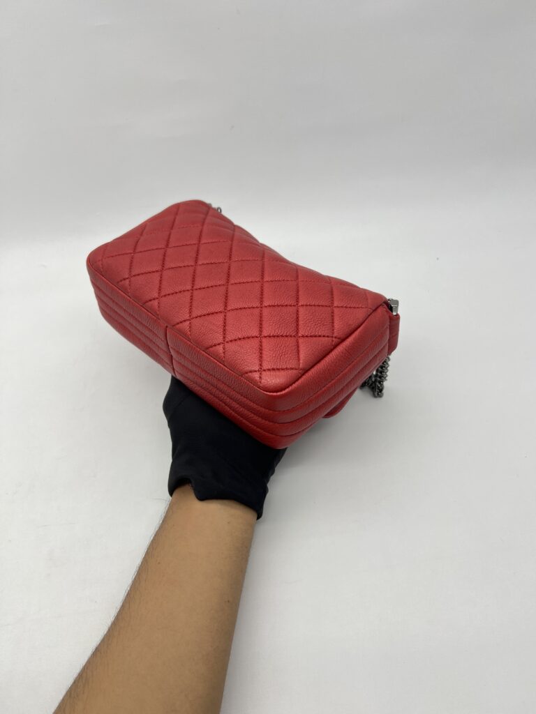 Chanel Multi Chain Flap Bag Red