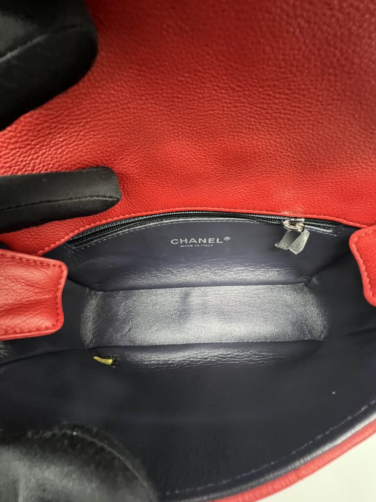 Chanel Multi Chain Flap Bag Red